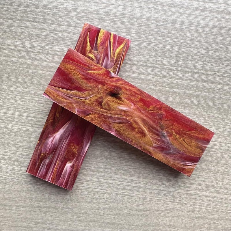Uotowell Pre-Cut Epoxy Resin Scales Blanks for Decorative Inlays in Guitar Bodies, Necks, Engraved Knife Handle and Gun Grips - Image 2